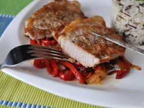 Pork Chop with Sweet and Sour Bell Pepper